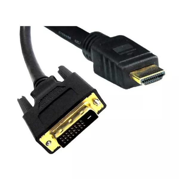 Cable HDMI-DVI - 1.5m - Brackton "Basic" DHD-SKB-0150.B, 1.5m, DVI-D cable 24+1 to HDMI 19 pin, m/m,