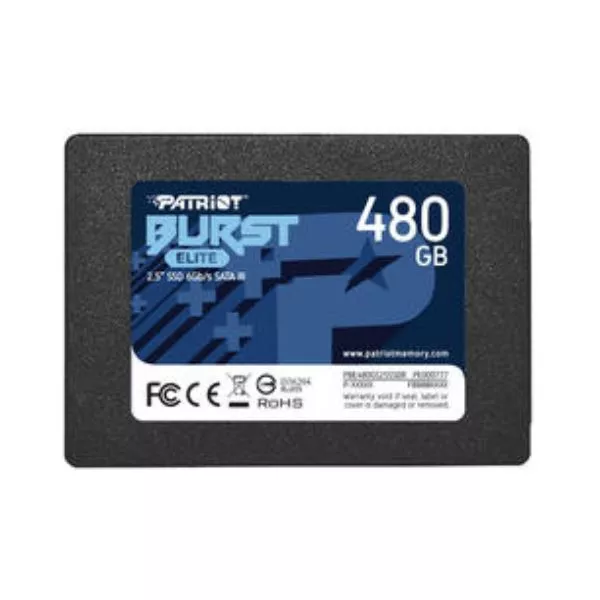 2.5" SSD 480GB Patriot Burst Elite, SATAIII, Sequential Read: 450MB/s, Sequential Write: 320MB/s, 4K Random Read: 40K IOPS, 4K Random Write: 40K IOP фото