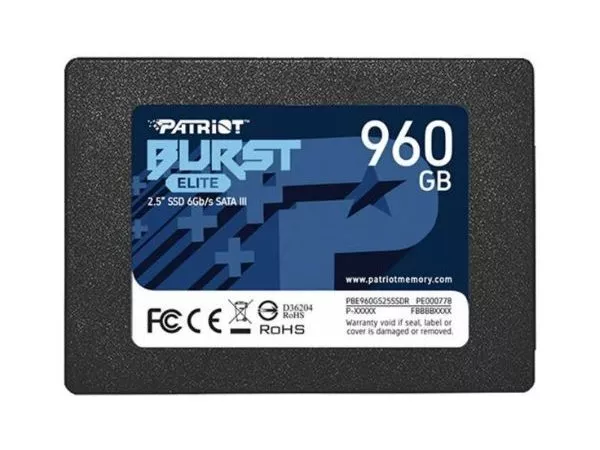 2.5" SSD  960GB Patriot  Burst Elite, SATAIII, Sequential Read: 450MB/s, Sequential Write: 320MB/s, 4K Random Read: 40K IOPS, 4K Random Write: 40K IOP