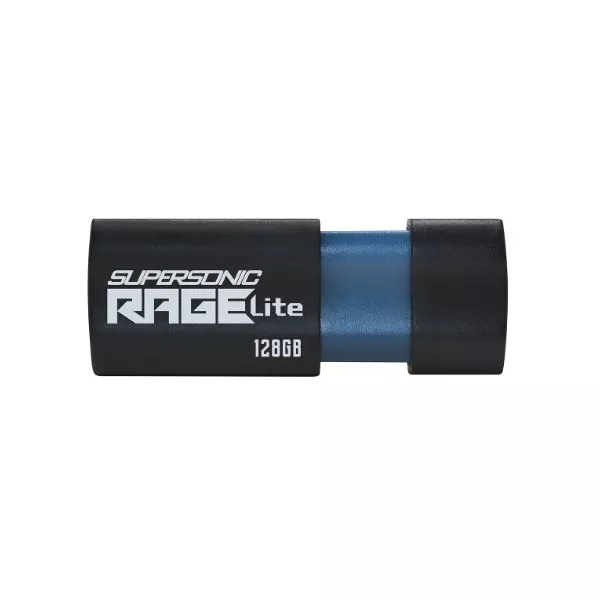 128GB USB3.2  Patriot Supersonic Rage Lite Black, Retractable design (Up to 120MB/s Read Speed)