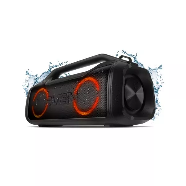 Speakers SVEN "PS-390", 50W, Waterproof (IPx5), TWS, Bluetooth, microSD, 3600mA*h, Black