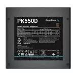 PSU DEEPCOOL "PK550D", 550W, ATX12V V2.4, 80 PLUS® Bronze, Active PFC, DC-DC Conversion, 120mm Hydro Bearing fan, Black Flat Cables, +12V (45.5A), 20+