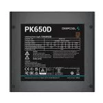 PSU DEEPCOOL "PK650D", 650W, ATX12V V2.4, 80 PLUS® Bronze, Active PFC, DC-DC Conversion, 120mm Hydro Bearing fan, Black Flat Cables, +12V (54A), 20+4