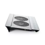 DEEPCOOL "N8", Notebook Cooling Pad up to 17", 2 fan - 140mm, 1000rpm, <25dBA, 94.7CFM, 4x USB, all aluminum extrusion panel, Silver фото