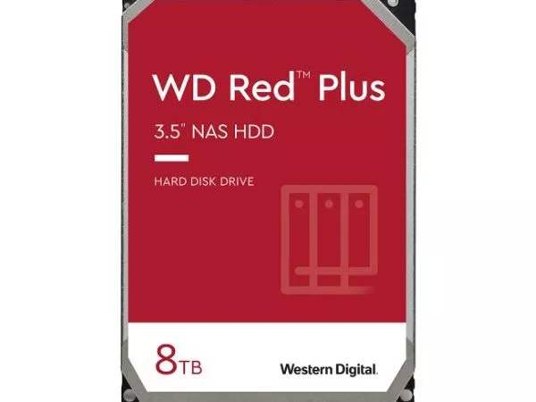 3.5" HDD  8.0TB  Western Digital WD80EFZZ Caviar® Red™ Plus NAS, CMR Drive, 5640rpm, 128MB, SATAIII