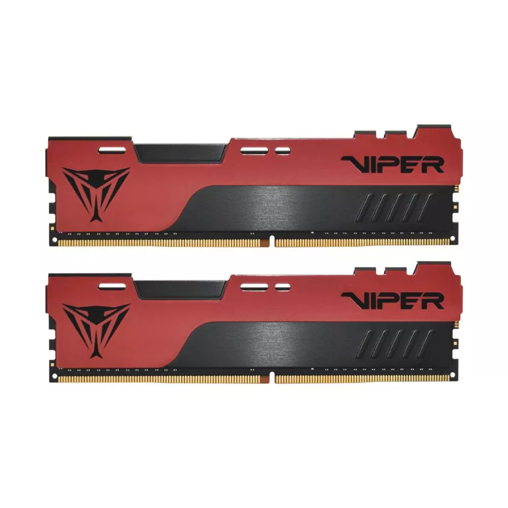 32GB (Kit of 2x16GB) DDR4-3200 VIPER (by Patriot) ELITE II, Dual-Channel Kit, PC25600, CL18, 1.35V, Red Aluminum HeatShiled with Black Viper Logo, Int