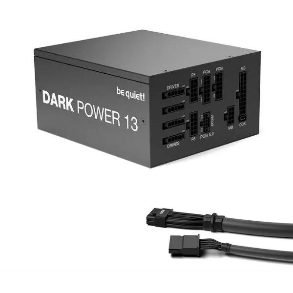 Power Supply ATX 1000W be quiet! DARK POWER 13, 80+ Titanium, ATX 3.0, LLC+SR+DC/DC, Full Modular