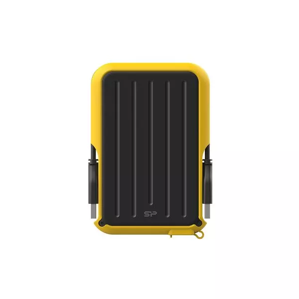 2.5" External HDD 4.0TB (USB3.2)  Silicon Power Armor A66, Black/Yellow, Rubber + Plastic, Military-Grade Protection MIL-STD 810G, IPX4 waterproof, Ad