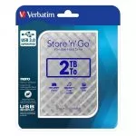 2.5" External HDD 2.0TB (USB3.0)  Verbatim "Store 'n' Go", Silver, Nero Backup Software, Green Butto