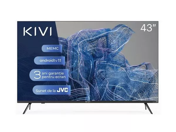43" LED SMART TV KIVI 43U750NB, Real 4K, 3840x2160, Android TV, Black
