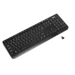 Wireless Keyboard SVEN KB-C2200W, Fullsize layout, Splash proof, Fn key, Nano rec., 2.4GHz, Black