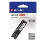 M.2 NVMe SSD 512GB Verbatim Vi3000, Interface: PCIe3.0 x4 / NVMe 1.3, M2 Type 2280 form factor, Sequential Read 3300 MB/s, Sequential Write 2500 MB/s фото