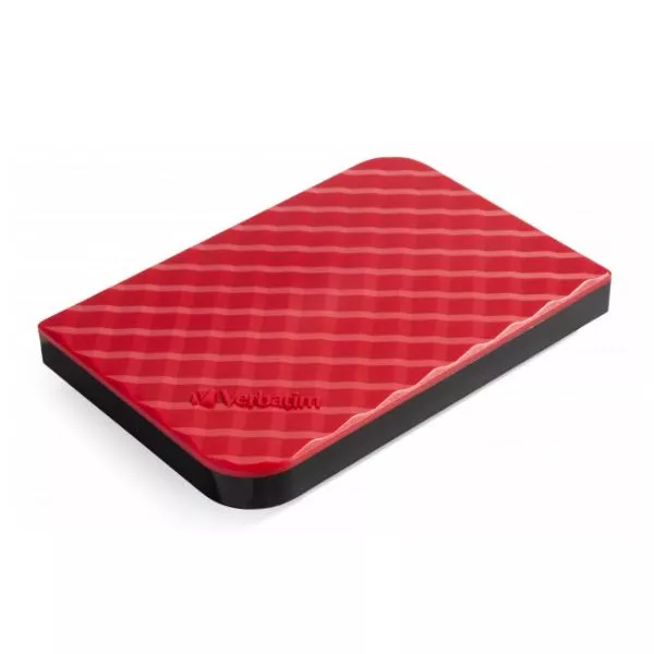 2.5" External HDD 1.0TB (USB3.0)  Verbatim "Store 'n' Go", Red, Nero Backup Software, Green Button Energy Saving Software