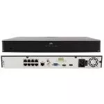 UNV NVR302-08S-P8, 8-ch, 2 SATA, 8 PoE, Incoming Bandwidth 64Mbps, 1x LAN, Audio In/Out 1/1, Alarm I