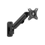Monitor wall mount arm for 1 monitor up to 27"  Gembird MA-WA1-01, Adjustable wall display mounting arm (rotate, tilt, swivel),  VESA 75/100, up to 9
