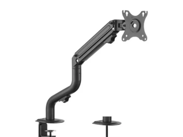 Arm for 1 monitor 17"-32" - Gembird MA-DA1-02, Adjustable desk display mounting arm, Gas spring 2-8kg, VESA 75/100, arm rotates, extends and retracts,