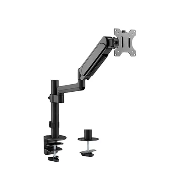 Arm for 1 monitor 17"-32" - Gembird MA-DA1P-01, Adjustable desk display mounting arm, Gas spring 2-9 kg, VESA 75/100, arm rotates, extends and retract