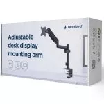 Arm for 1 monitor 17"-32" - Gembird MA-DA1P-01, Adjustable desk display mounting arm, Gas spring 2-9 kg, VESA 75/100, arm rotates, extends and retract