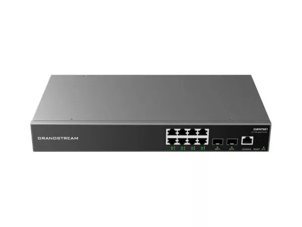 8-port 10/100/1000Mbps Managed Switch Grandstream "GWN7801", 2xSFP expansion slot