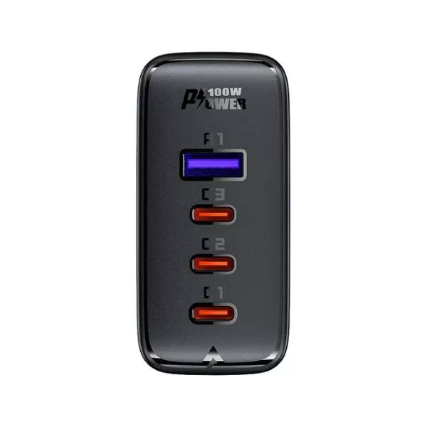 ACEFAST A37 PD100W GaN (3*USB-C+USB-A) charger set,white (EU)
