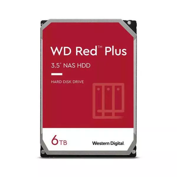3.5" HDD  6.0TB  Western Digital WD60EFPX Caviar® Red™ Plus NAS, CMR Drive, 5400rpm, 256MB, SATAIII