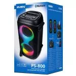 Partybox SVEN "PS-800" 100w, Black, Bluetooth, TWS, Bluetooth, FM, USB, microSD, 2x4400mA*h фото