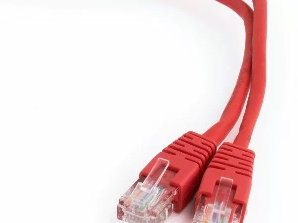 FTP Patch Cord Cat.5E, 2m, Red molded strain relief 50u" plugs