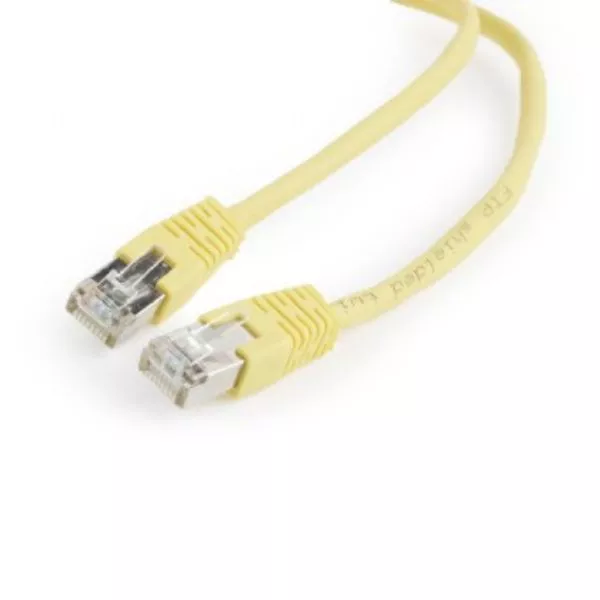 0.5m, FTP Patch Cord Yellow, PP22-0.5M/Y, Cat.5E, Cablexpert, molded strain relief 50u" plugs