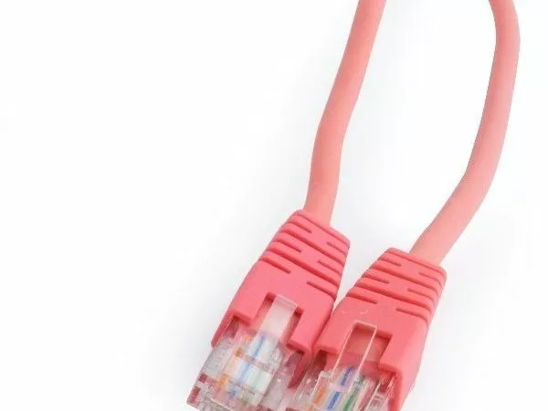 0.5m, Patch Cord Pink, PP12-0.5M/RO, Cat.5E, Cablexpert, molded strain relief 50u" plugs