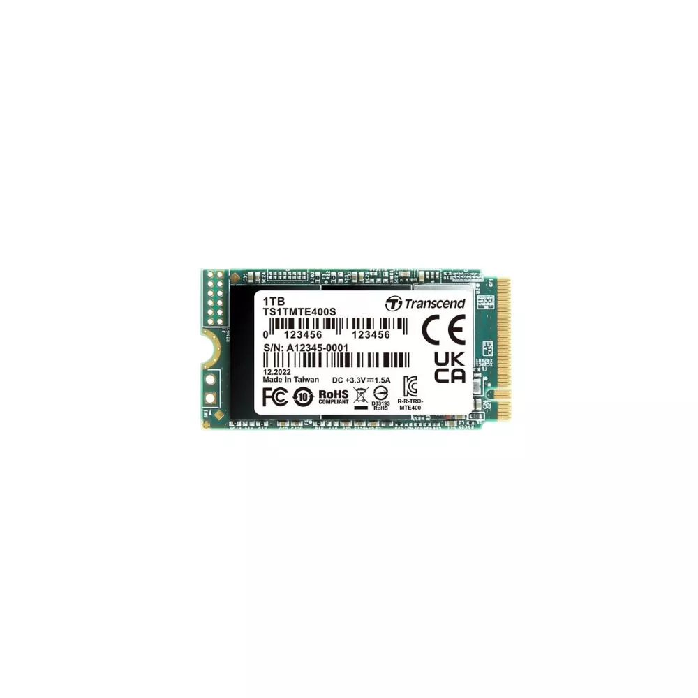 M.2 NVMe SSD 1.0TB Transcend 400S [42mm, PCIe 3.0 x4, R/W:2000/1700MB/s, 102/275K IOPS, 400TBW] фото