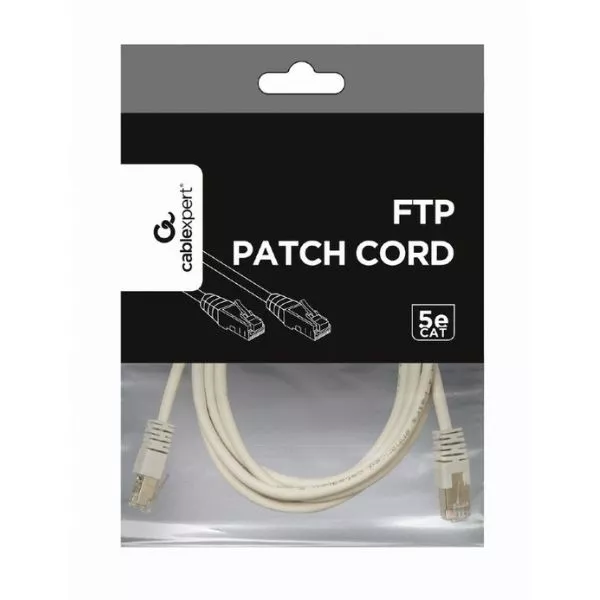 FTP Patch Cord Cat.5E, 1.5m, molded strain relief 50u" plugs