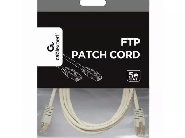 FTP Patch Cord Cat.5E, 3m, molded strain relief 50u" plugs