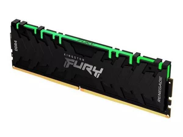 8GB DDR4-3200  Kingston FURY® Renegade DDR4 RGB, PC25600, CL16, 1.35V, 1Gx8, Auto-overclocking, BLACK Large heat spreader, Dynamic RGB effects featur