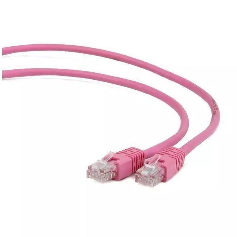 Patch Cord Cat.5E, 5m Pink, PP12-5M/RO, Cat.5E, Gembird, molded strain relief 50u" plugs