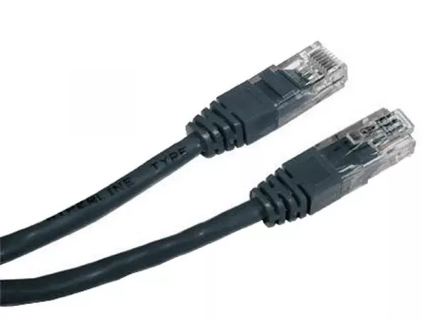 FTP Patch Cord   0.5m, Black, PP22-0.5M/BK, Cat.5E, molded strain relief 50u" plugs