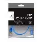 FTP Patch Cord  1m, Blue, PP22-1M/B, Cat.5E, molded strain relief 50u" plugs