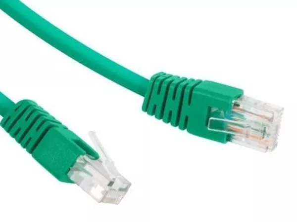 FTP Patch Cord  1m, Green, PP22-1M/G, Cat.5E, molded strain relief 50u" plugs