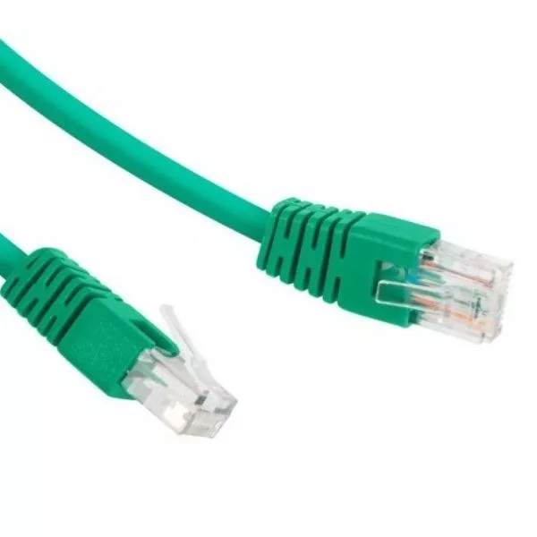 FTP Patch Cord  1m, Green, PP22-1M/G, Cat.5E, molded strain relief 50u" plugs