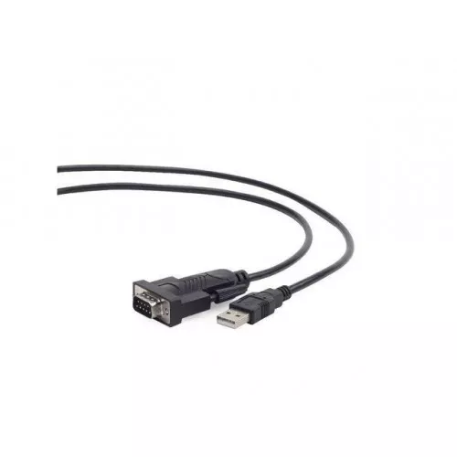 Gembird UAS-DB9M-02, USB to Serial port converter, DB9M / USB A plug, 1.5 m, Black