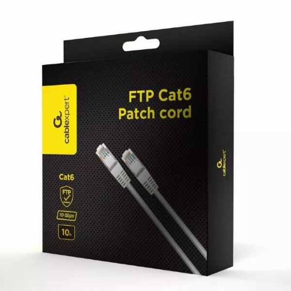 Retail pack Patch Cord Cat.6/FTP,  10m,  PPB6-10M, Cablexpert
