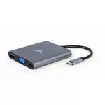 Adapter 6-in-1 Type-C to VGA/ HDMI/ AUX/ USB3.0/ SDcard reader/ Type-C socket, Cablexpert A-CM-COMBO6-01 фото