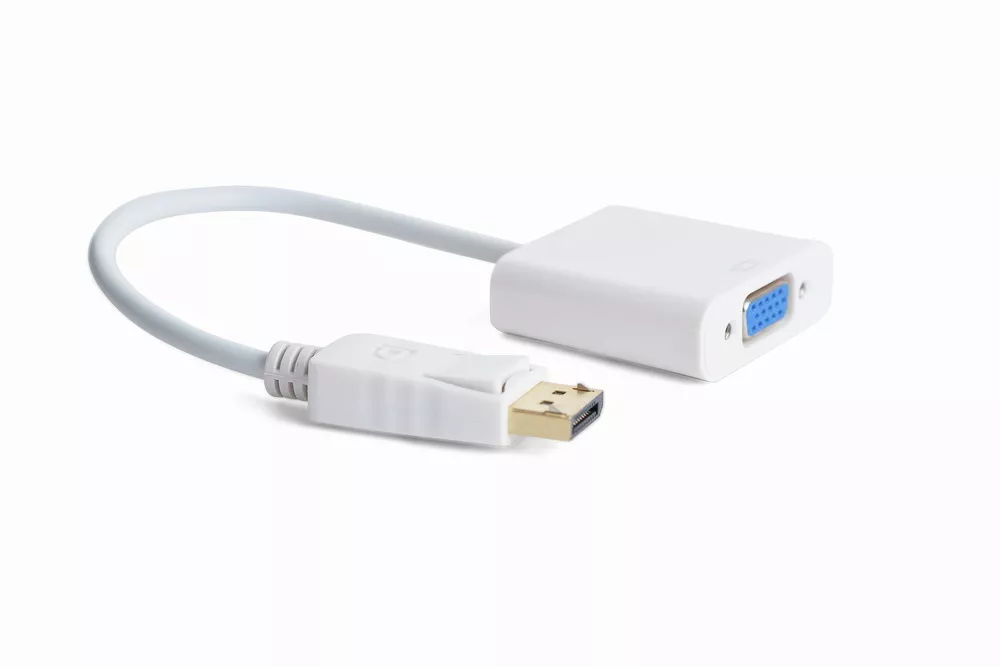 Adapter DP-VGA - Gembird A-DPM-VGAF-02-W, DisplayPort to VGA adapter cable, White