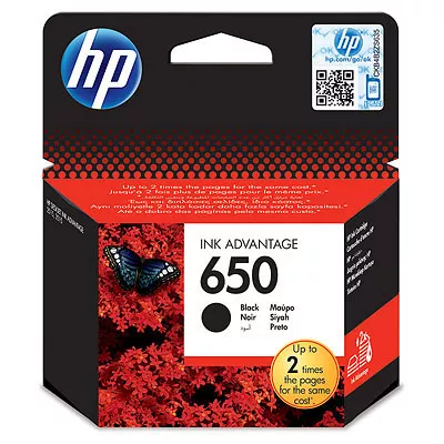 HP #650 Black Ink Cartridge for DeskJet 2515/3515 AiO, 360 pages