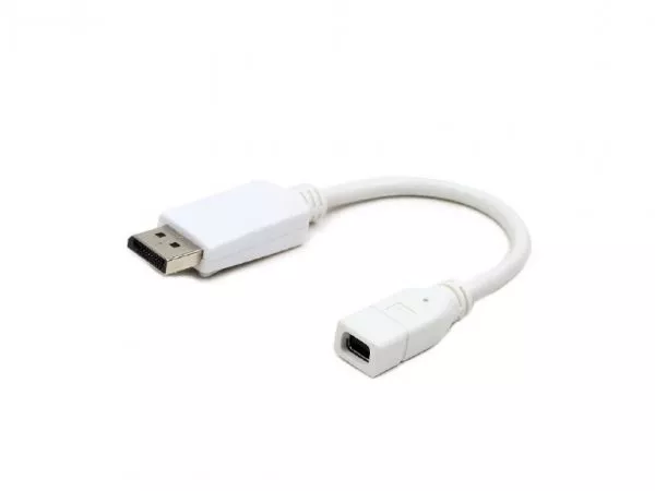 Adapter DP M to mini DP F, Cablexpert "A-mDPF-DPM-001-W", White