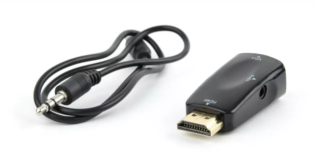 Adapter HDMI-VGA Gembird A-HDMI-VGA-002, HDMI to VGA adapter, Converts digital HDMI input (19 pin ma