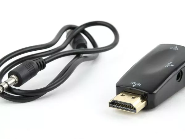 Adapter HDMI-VGA Gembird A-HDMI-VGA-002, HDMI to VGA adapter, Converts digital HDMI input (19 pin ma