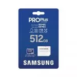 512GB MicroSD (Class 10) UHS-I (U3) +SD adapter, Samsung PRO Plus "MB-MD512SA" (R/W:180/130MB/s)