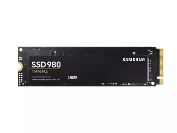 M.2 NVMe SSD  250GB  Samsung SSD 980, PCIe3.0 x4 / NVMe1.4, M2 Type 2280 form factor, Seq. Read: 2900 MB/s, Seq. Write: 1300 MB/s, Max Random 4k: Read