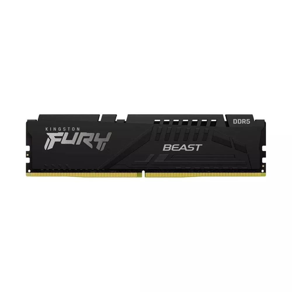 16GB DDR5-5200  Kingston FURY® Beast DDR5 EXPO, PC41600, CL36, 1.25V, 2Rx8, Auto-overclocking, Asymmetric BLACK low-profile heat spreader, AMD® EXPO v