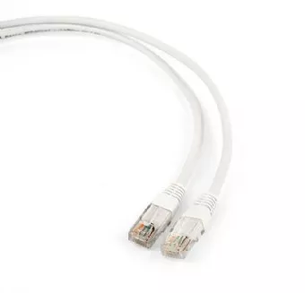 1.5m, Patch Cord White, PP12-1.5M/W, Cat.5E, Cablexpert, molded strain relief 50u" plugs